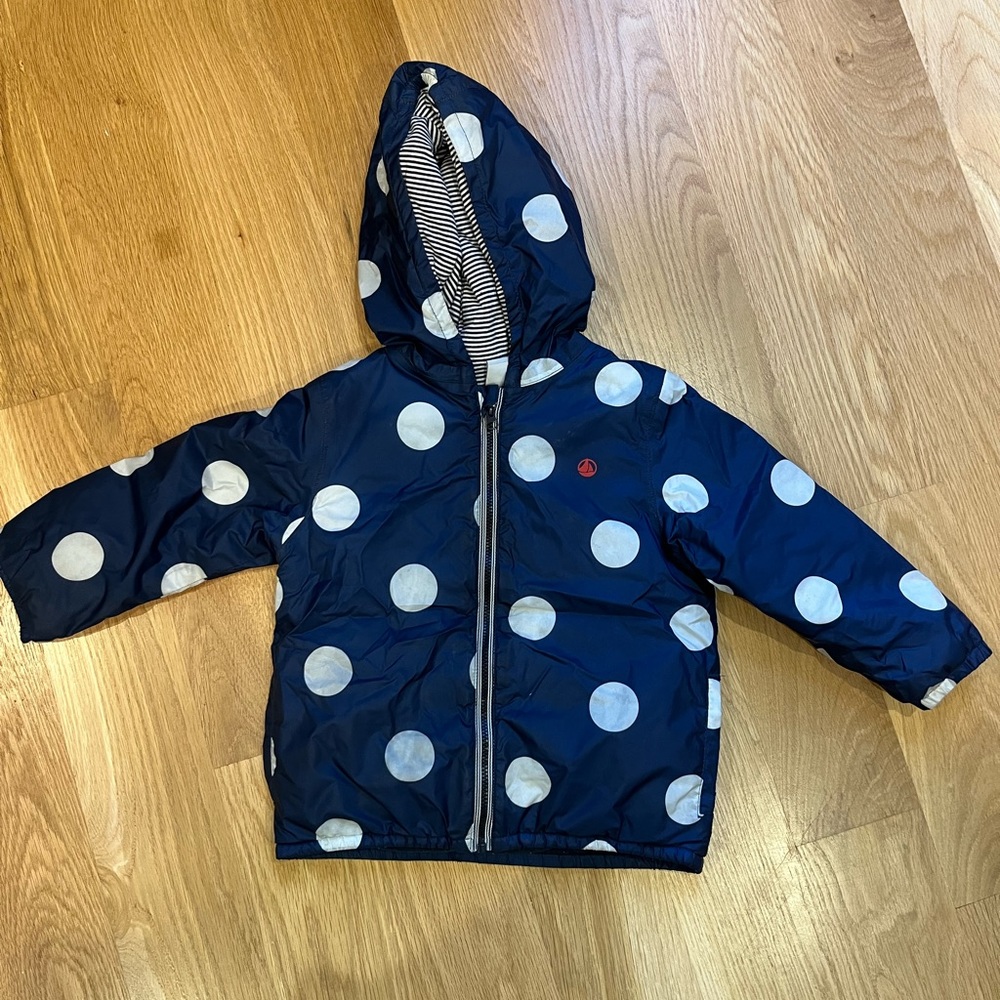 Raincoat and windbreaker, French brand PETIT BATEAU. So cute!